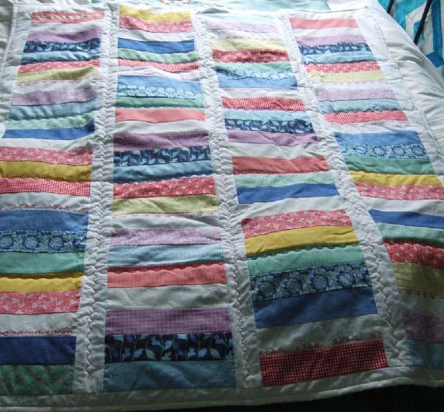 Hilary A. writes: I made this quilt last year for my daughter's bridesmaid's son. I live in the UK and this quilt is now in New Zealand, so your fabric is much travelled!