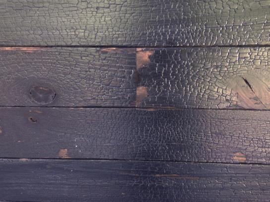 BRUSHED CHARRED BLACK designs - examples KOI, MONOGATARI, DUNCAN, PACKARD and KURO These products include exposed wood which has been prefinished with a black exterior top coat.
