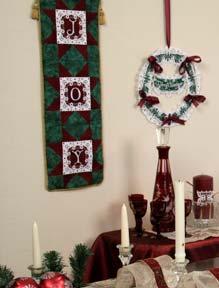 BELL PULL WALLHANGING This delightful bell pull will add a creative accent to any wall. This project uses a quilt block as the basis, and will be an easy holiday decoration.