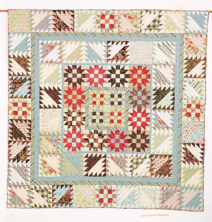 Designed by Sarah Maxwell and Dolores Smith Machine Quilted by Connie Gresham Finished Quilt Size 90½ x 90½ Number of Blocks and Finished Size 4 Small Star Blocks 8⅛ x 8⅛ 16 Large Star Blocks 10 x 10