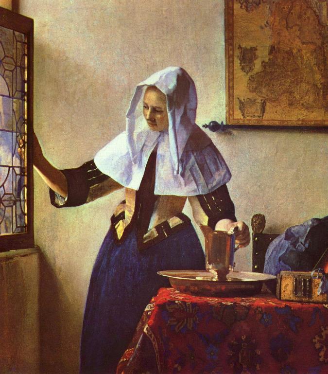 Jan Vermeer was a Dutch Baroque painter. He mainly painted people in daily life.