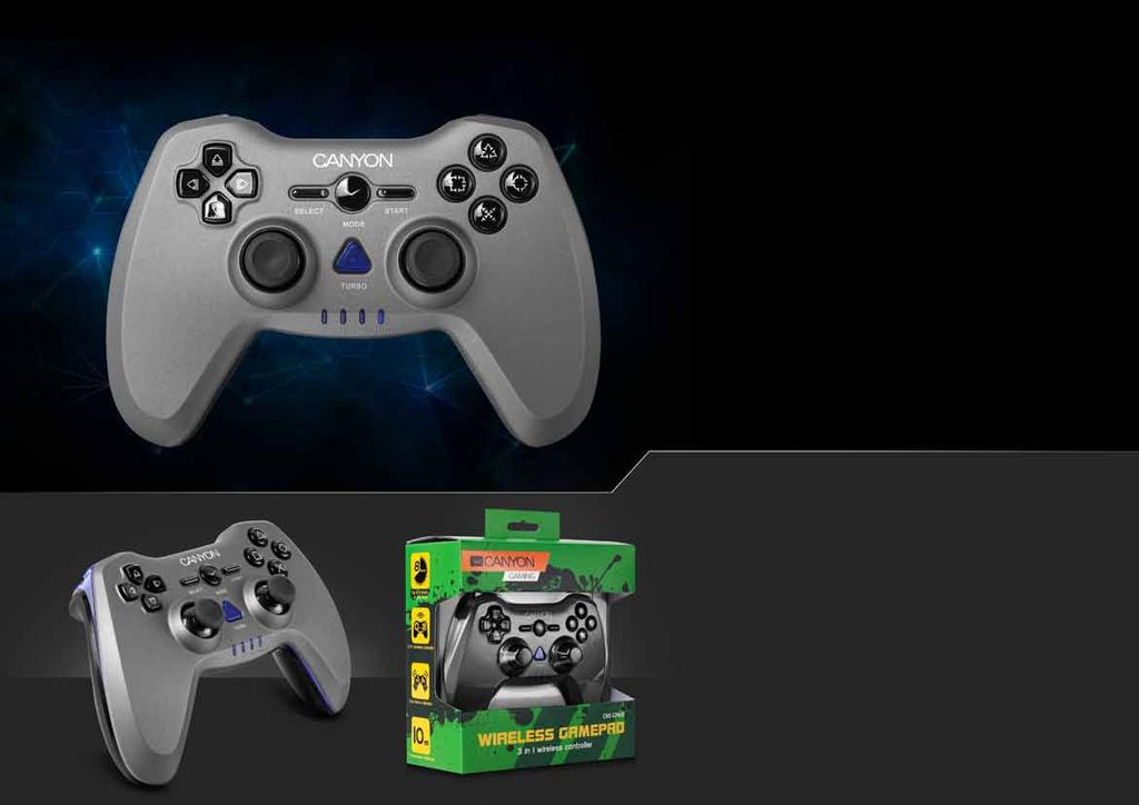 3 in 1 wireless controller CNS-GPW6 8717371865085 Experience every hit, crash and explosion in games that support vibration feedback function with Dual Motors Vibration Feedback.