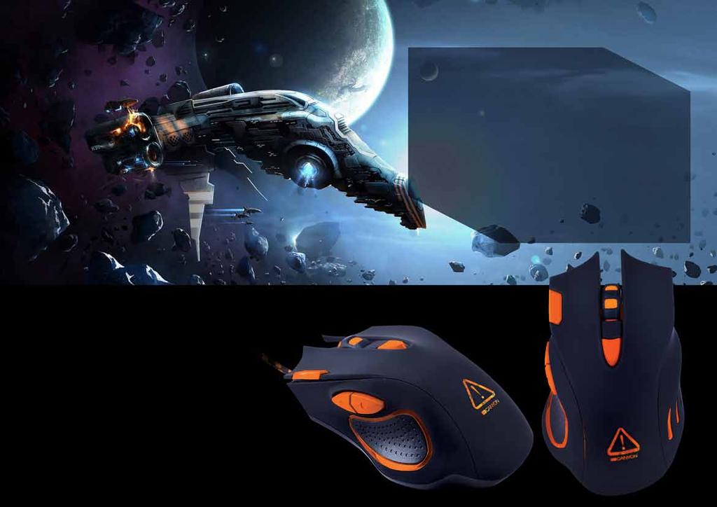 corax CND-SGM5N 5291485001278 This gaming mouse fits perfectly in your hand! The body of Canyon Corax Gaming Mouse is designed for comfortable and easy grip in your right hand.