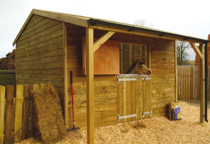 Classic Stable The Classic Stable is manufactured from the highest grade of timber, Larch T-G-V 150x32 Cladding. Our stable can all be made to bespoke measurements.