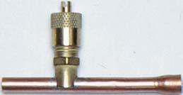 line of copper "TEES" with body brazed on tee which takes in each end 1 /4" up to 1 1 /8" ODS solder tubing.