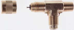 " ITE " HEAVY DUTY FULLY FORGED BRASS TEES FOR OEM's MV-1454 1 /4" male flare SAE (with valve