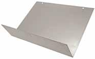 A18 METAL SHELVES / PAPER SHELVES FLAT METAL SHELF Including polycarbonate shelf brackets. Powder coated finish. Front lip: 25mm.