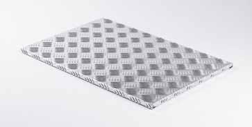 SHELVING ALUMINIUM TREADPLATE SHELF Aluminium shelf with raised treadplate pattern providing the classic industrial look.