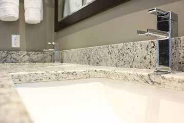 STONE TOP COLOUR AVAILABILITY A Higher Standard of Quality 1. 2. STONE SIZE SINK One 4 tall backsplash and one side splash are supplied with your vanity top.