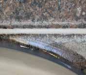 of sink a ached. (See pg. 6) 5. Industrial strength silicone adhesive is used to adhere your sink of choice. 6. Granite tops are reinforced with steel rods.