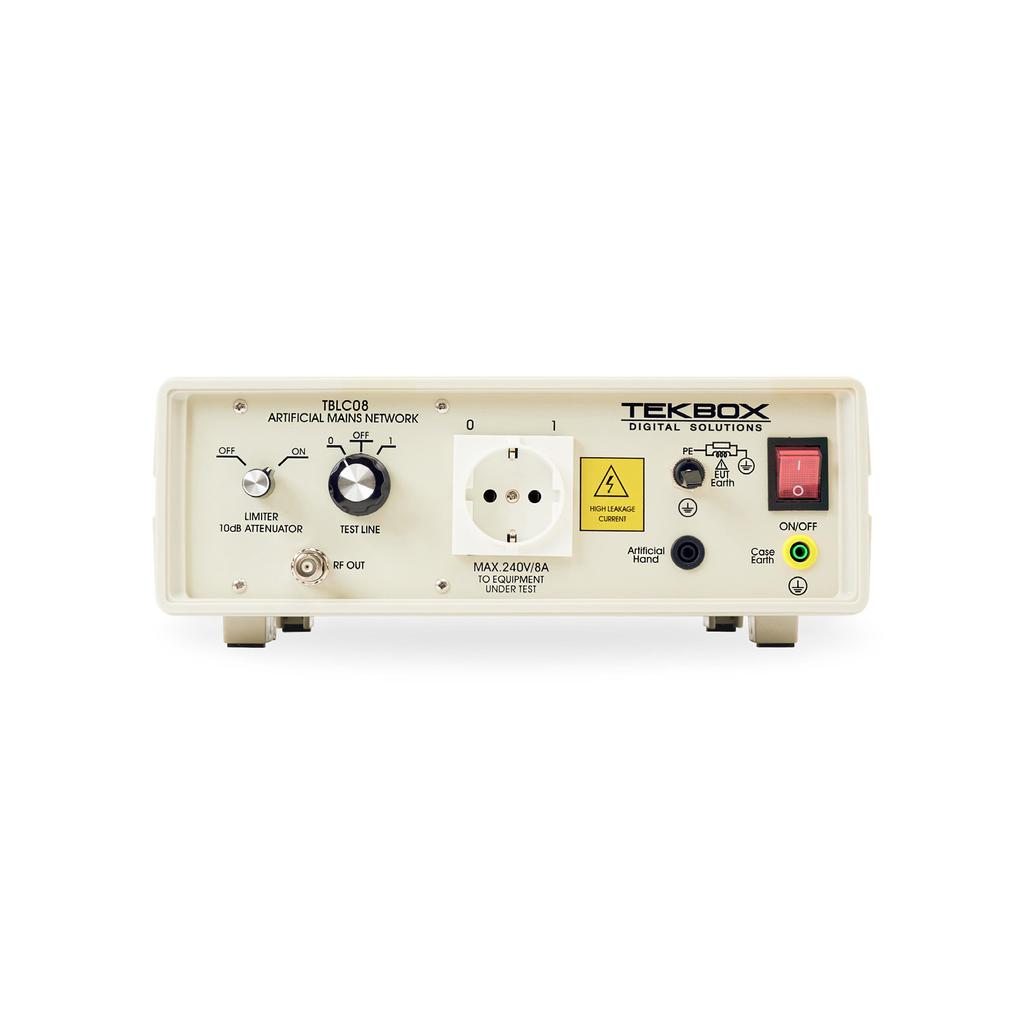 V1.3 TBLC08 The TBLC08 is a Line Impedance Stabilization Network for the measurement of line-conducted interference within the range of 9kHz to 30MHz, according to the CISPR16 standard.