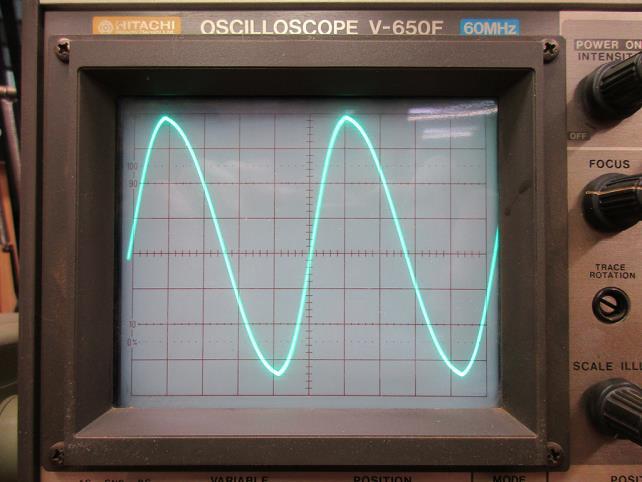 3. We can also measure the voltage of this sine wave.
