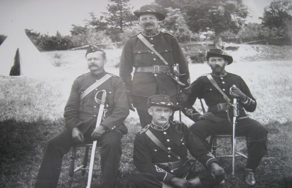Figure 3: Surgeon-Major Pearless (seated left) as a member of the Waimea Volunteer
