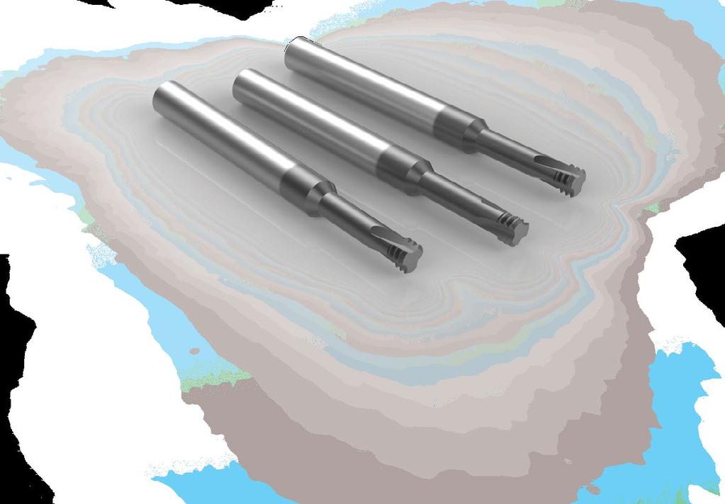 The thread mill range covers both solid carbide and indexable replaceable insert tools offering an extensive range of thread forms.