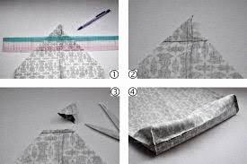 21. Open the zipper and turn the tube inside out so that you can sew the side seams and base. 22. Sew the side seams. 23.