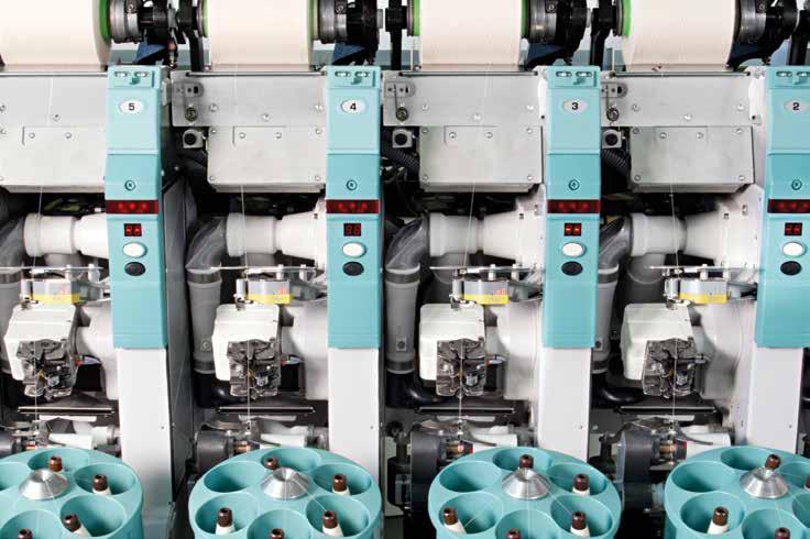 Straight path layering system The only one that allows a precise and controlled yarn deposit on the format, being the thread guide movement much closer to the package than any other pendulum system,