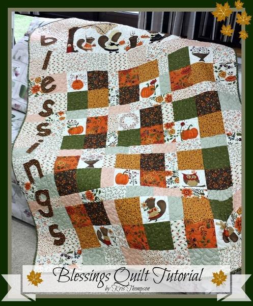 Blessings Quilt Tutorial Hi everyone! I love fall (even though I know what follows), and when I saw the cute little critters on Perfectly Seasoned by Sandy Gervais for Moda, I had to have them!