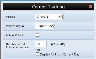 Check this bx t keep the selected vehicle center screen as it is mving. Vehicle Grup If yu select a Vehicle Grup, the Current Tracking map will shw just the vehicles included in that grup.
