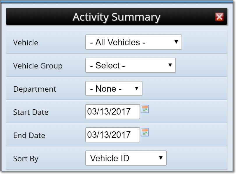 Activity Summary The Activity Summary ffers the fllwing parameters fr yu t custmize the view.