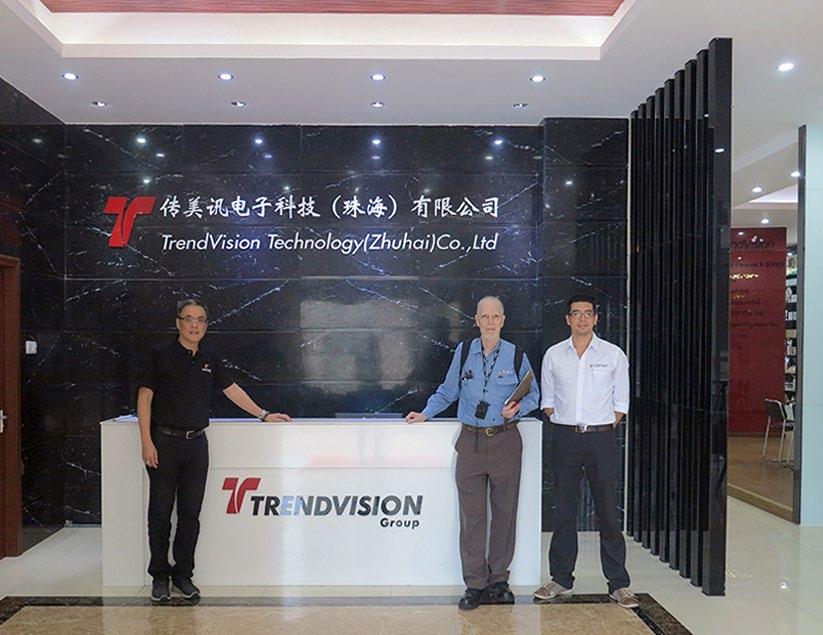 1 Lim Kheng Tee (TRENDVISION President), Dr. Nicholas Hellmuth (FLAAR Reports founder and President) and Pablo M. Lee (FLAAR Reports ink evaluation manager) at TRENDVISION factory and office.