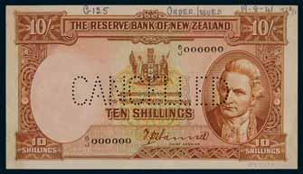 , 3d canteen coupon, stamped Shannon NZ, 6 Sp 182 [1918], no counterfoil; Australia, ten shillings, Coombs/Wilson (1961) AH/12 502988; Japan, Military occupation of Japan, one yen 1938 issue (nd)