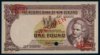 Glue mark on back at right, otherwise extremely fine and very rare. $2,500 Ex Spink & Son London, Sale 1284 lot 751 (part). 2856* Reserve Bank, G. Wilson (1955-56), specimen fifty pounds, No.