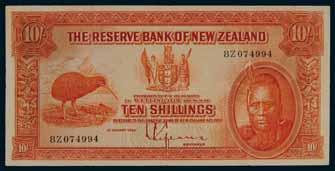 2866 Reserve Bank, L. Lefeaux, one pound, 1st August 1934, Letter, D649716; number letter, 7B 688523; five pounds, number letter, 4K 760620 (L.603, 604, 606; P.155, 156). Very good.