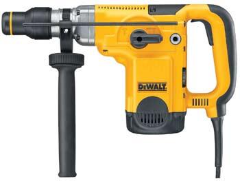 DeWALT D25600K 1-3/4 SDS MAX ROTARY HAMMER Rubber molded soft grip handle reduces vibration and increases comfort and grip. Electronic variable speed control dial (140-280 RPM).