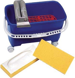 BEST SELLER! PRO WASH BUCKET Easy Grout Clean Up! Three rollers designed for maximum water extraction. Sponge comes with backer plate, no adhesive necessary. Includes one hand grip with brown sponge.