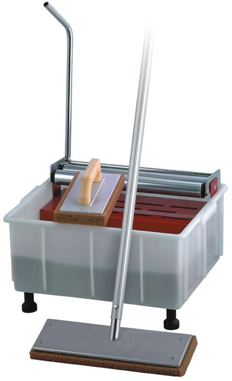 SPEEDY ROLLER GROUT CLEANING SYSTEM Clean grout joints standing up! Works on walls and floors. Comes with backer plate, no adhesive necessary. Cut time by 30% to 50%.
