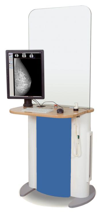 ACQUISITION STATION: With transparent anti-x protective barrier for operator Acquisition software complete of: - Motorized mammo control panel - Off-line images display and viewing - Patient
