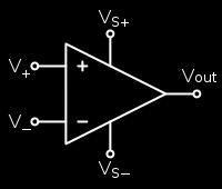 Standard Pin Configuration V+: non-inverting input When a voltage is applied directly to the non-inverting input, the amplifier output becomes positive in value.