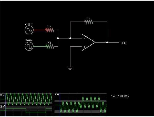 Procedure: 1) Apply two different sine waves signal to the input of the adder and subtractor.
