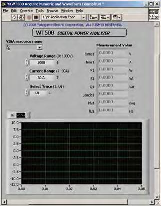 and voltage & current waveforms. The free software thus adds additional performance to the WT300 series. * Please check the Instruction manual in the CD for more information.