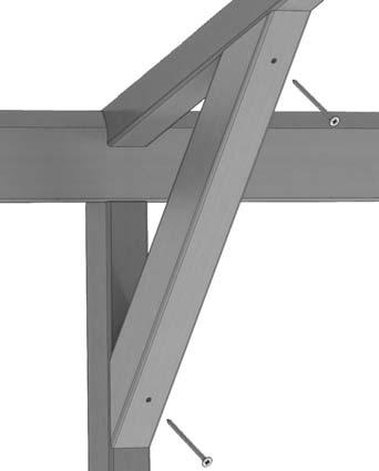 Roof Assembly EV0033 80mm Screw Diagram 22 Fix the bottom of the roof glazing bars to the eaves bar with 80mm