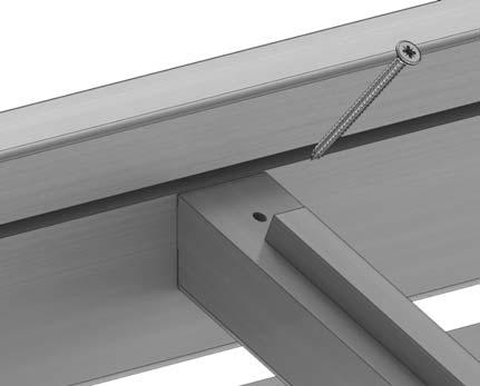 simply push past the other screw). Repeat this all the way round the roof until the frame is complete.