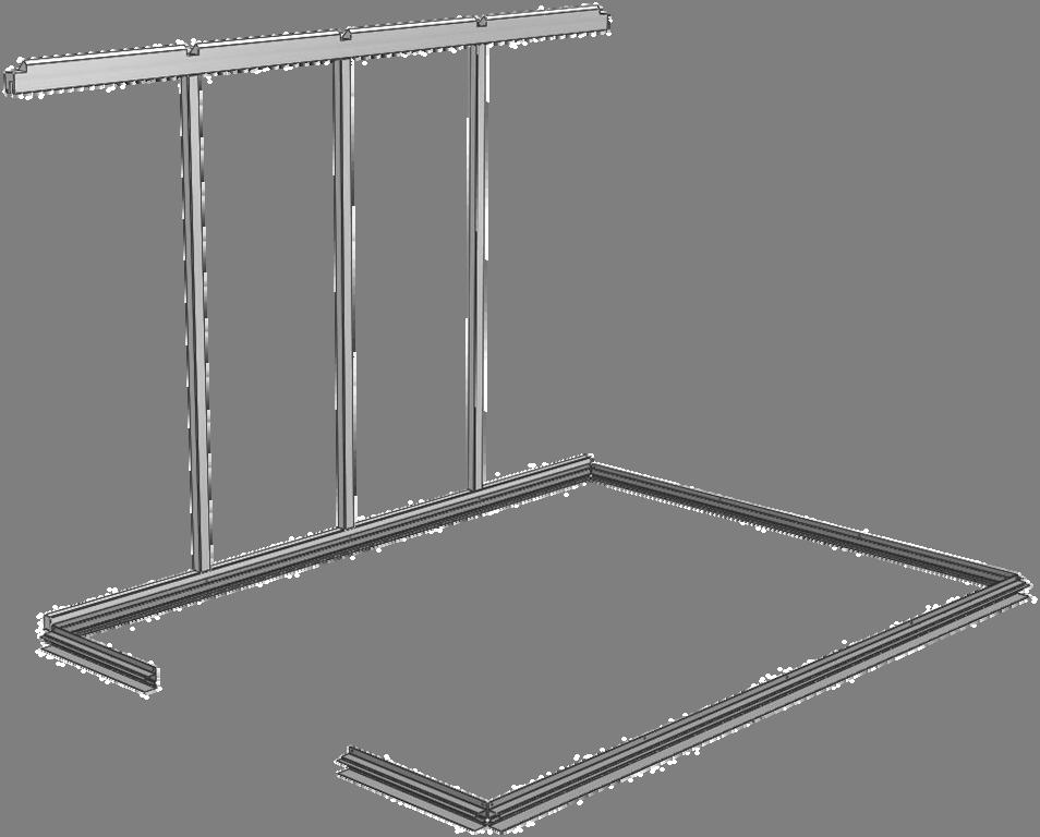 Frame Assembly Before you position your side section onto the aluminium base you should drill the pilot holes in the bottom of the side corner bars shown in diagram 21.