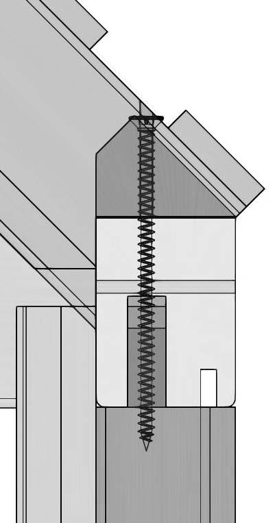 inside of the building and fix with 100mm screws (diagram 39). Dia.