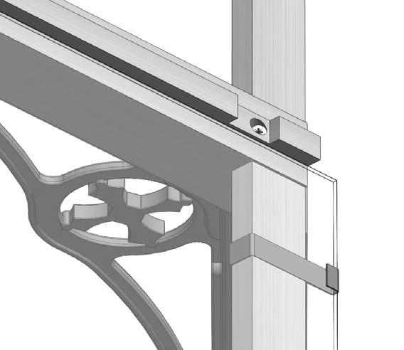 80mm Screw EV0720 Then position the slam rail (EV0720) on top of this pane of glass.