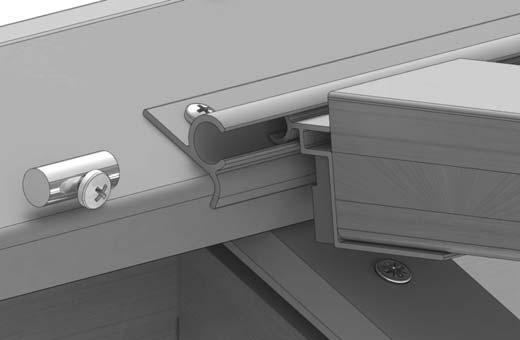 aluminium Silicone as you screw. Secure one of the vent stops (D220) at one end of the ridge hinge channel.