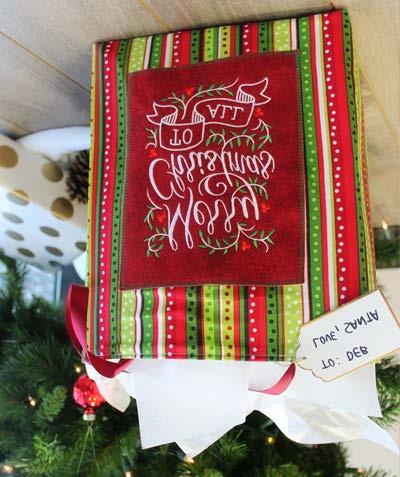 Not only is this fabric gift bag a way to add a sweet sentiment to your gift wrap, but it's reusable, too!