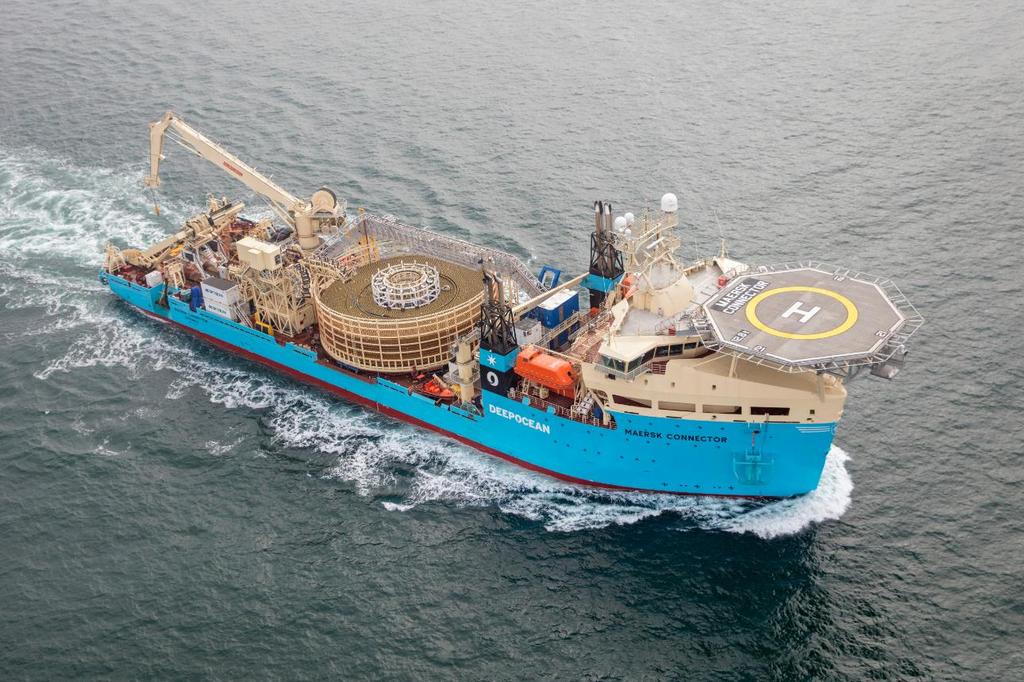 Maersk Connector Export and Interconnector Vessel DP2 & 7 Point Mooring System - Designed to take the ground when fully loaded 7000te Dual