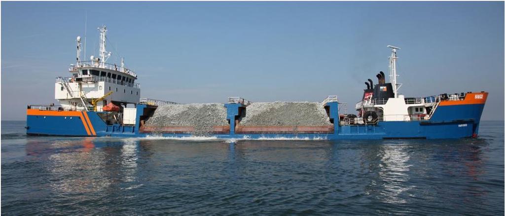 Vessels Rock dumping for scour protection