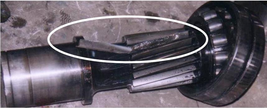 Turbine Failures Yaw Control - cracking of yaw drive shafts, fracture of gear teeth, pitting of the yaw bearing race and failure of the bearing