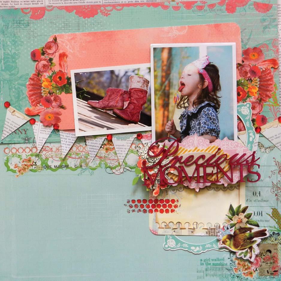 precious moments by Renata Moni Bidin featuring: Spring Jubilee She Art Other Supplies: notebook border punch (optional,) scissors, staples, distress tool Step 1.