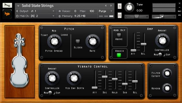 Solid State Strings Solid State Strings uses eight slightly different voices (you can think of it as an eight-oscillator synthesizer) to create a string ensemble sound.