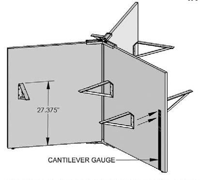 Wall Panels 120 CORNER UNIT INSTALLATION See bracket plan drawing for locations of cantilever brackets and pedestals placement. 1. Position cantilever brackets as shown on top view diagram (right) unless otherwise specified.