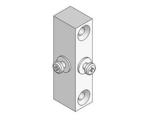 PANEL CLIP WHEN MACHINED ON EDGE OF PANEL X CONNECTION SCREW BLOCK 3 SHOULDER SCREWS