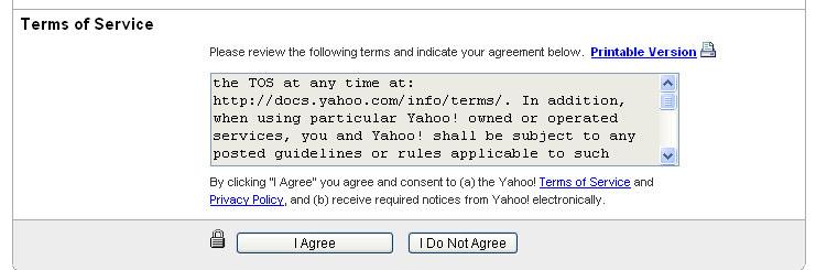 Ultima zona din formular este o protectie al serverelor Yahoo.