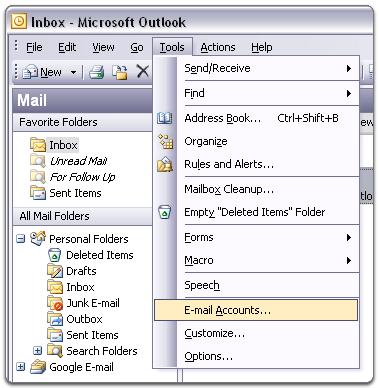 14. CONFIGURARE CLIENT E-MAIL (PENTRU UN CONT LA GMAIL) 14.1. Outlook2003 Activati functia POP din contul dumneavoastra Gmail.